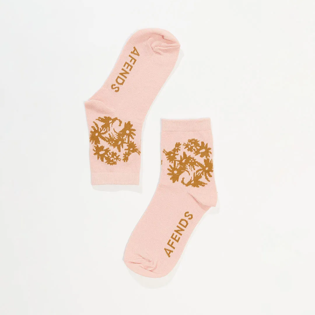 AFENDS Unisex Vise - Crew Socks - Lotus