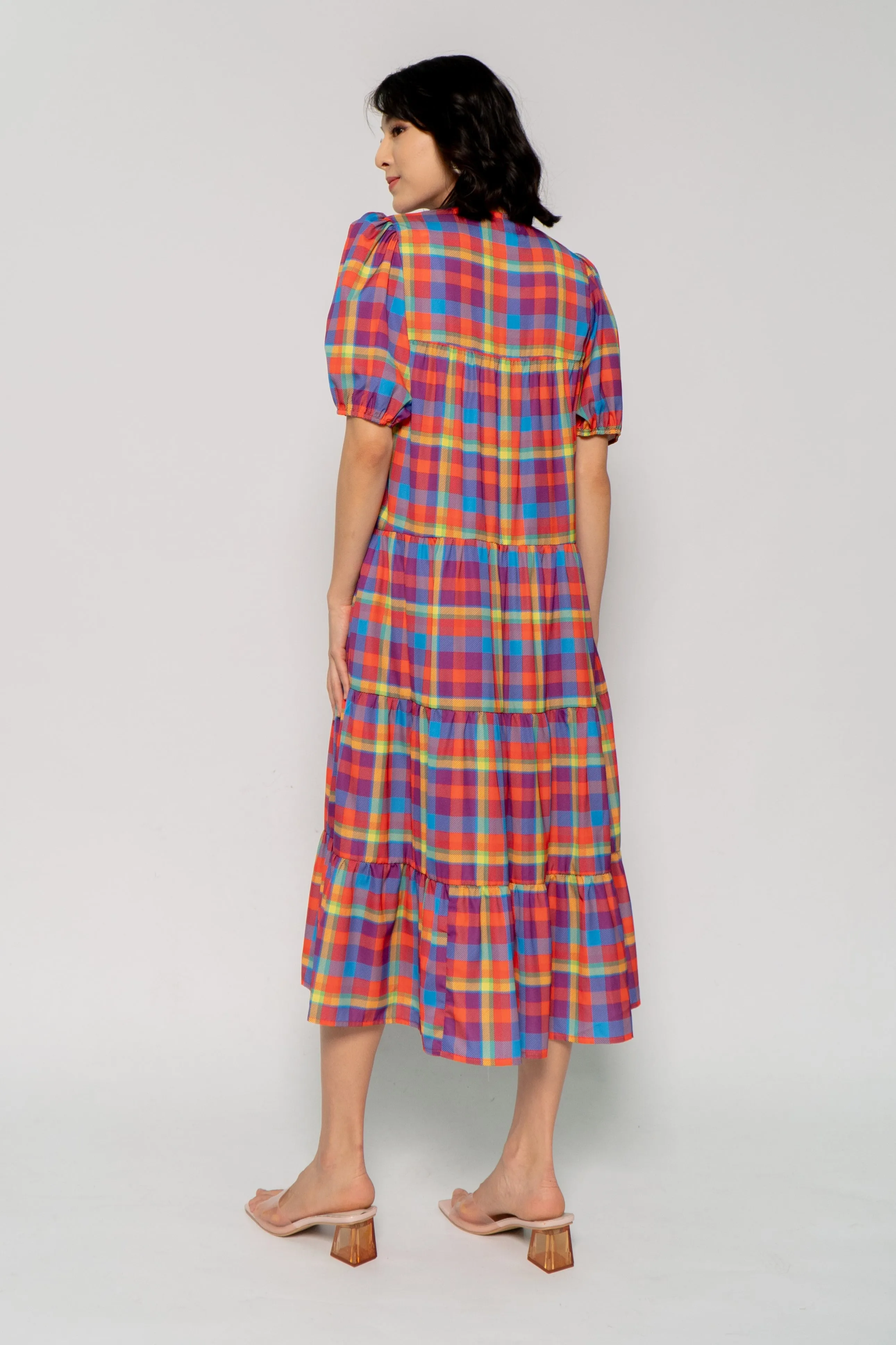 Alina Dress in Colourful Picnic