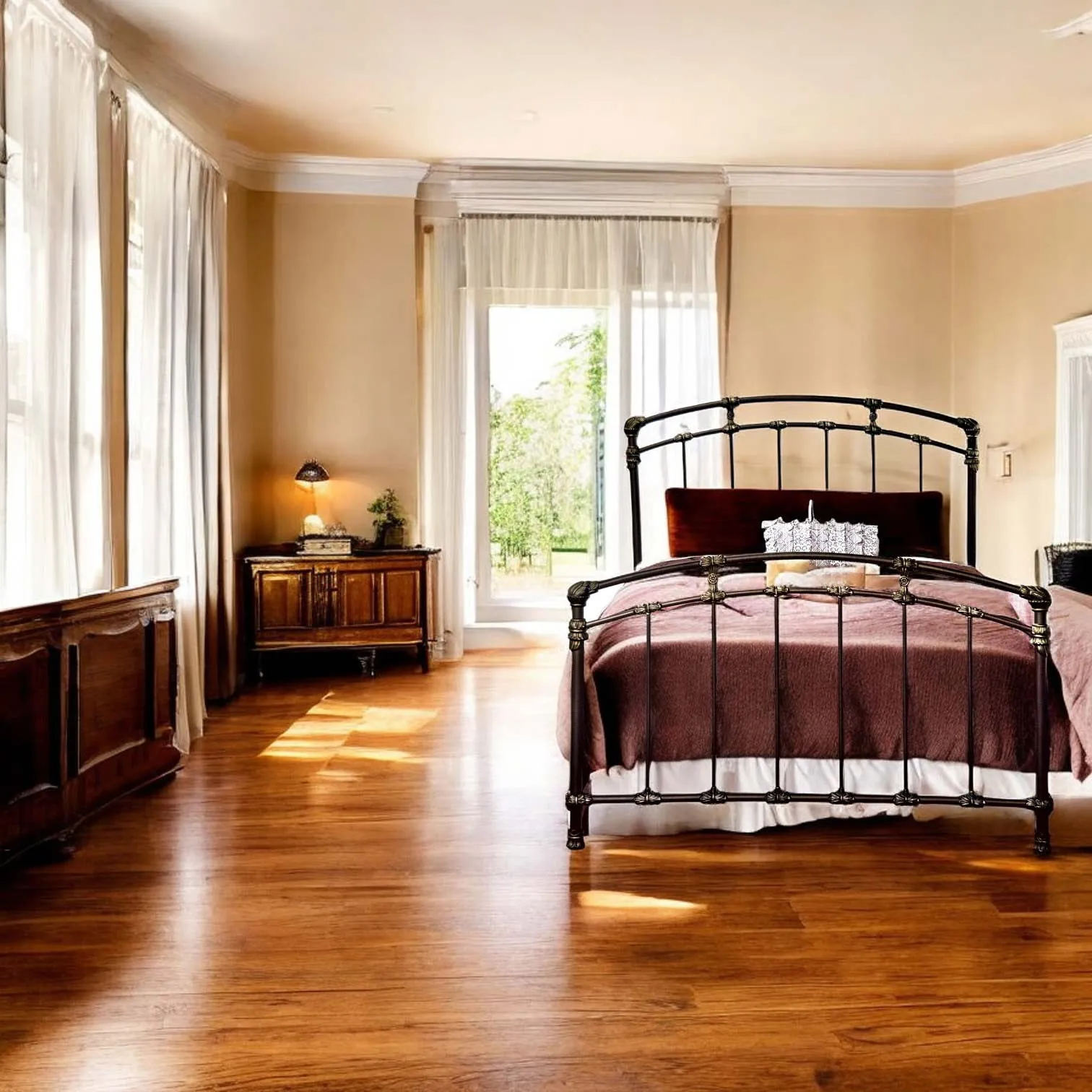 Aristella Iron Bed by Wesley Allen