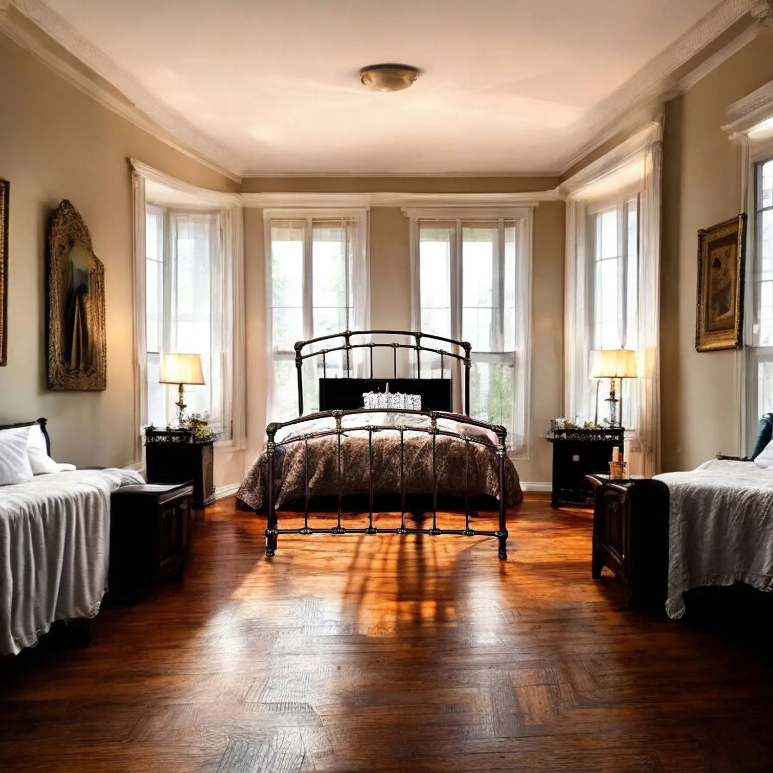 Aristella Iron Bed by Wesley Allen