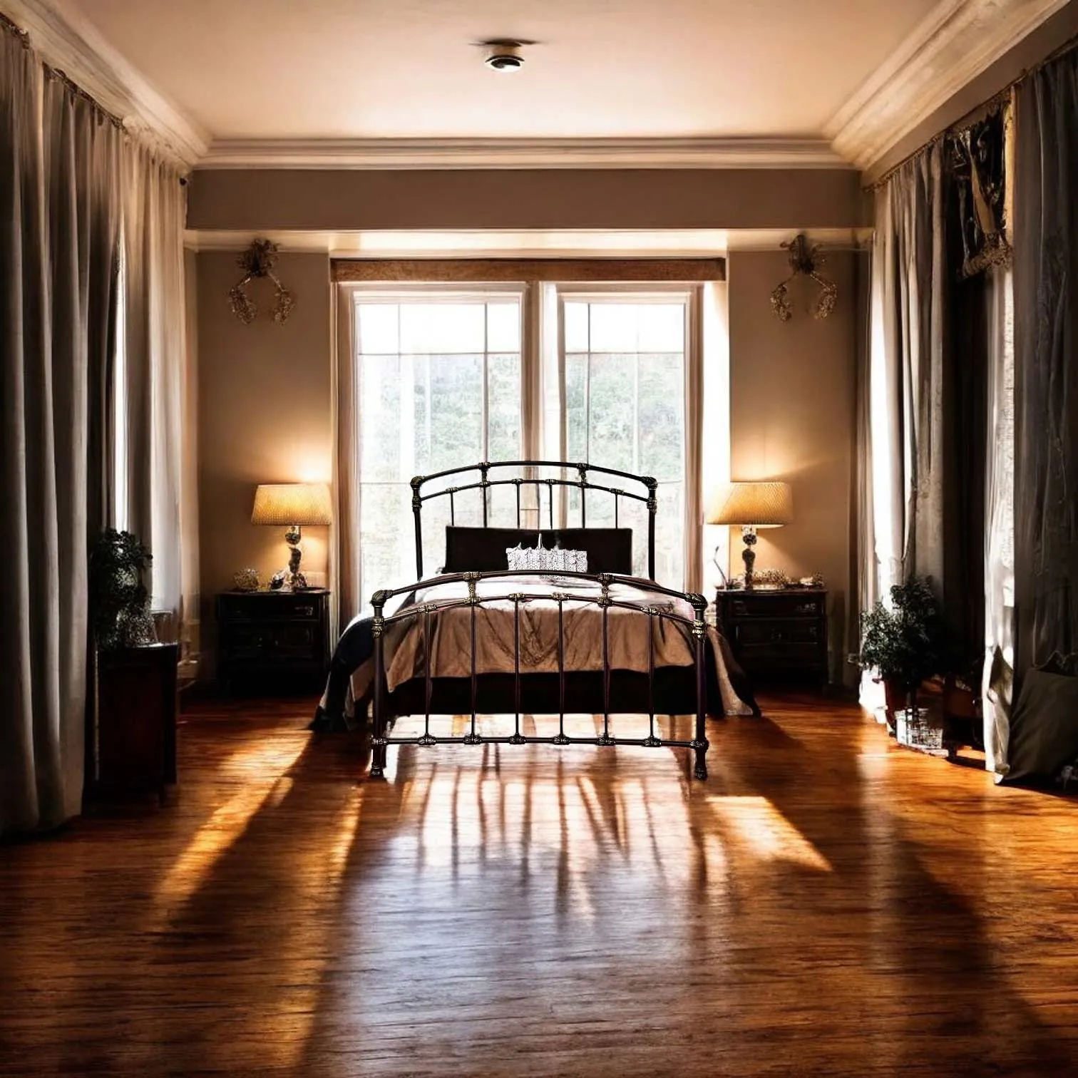 Aristella Iron Bed by Wesley Allen