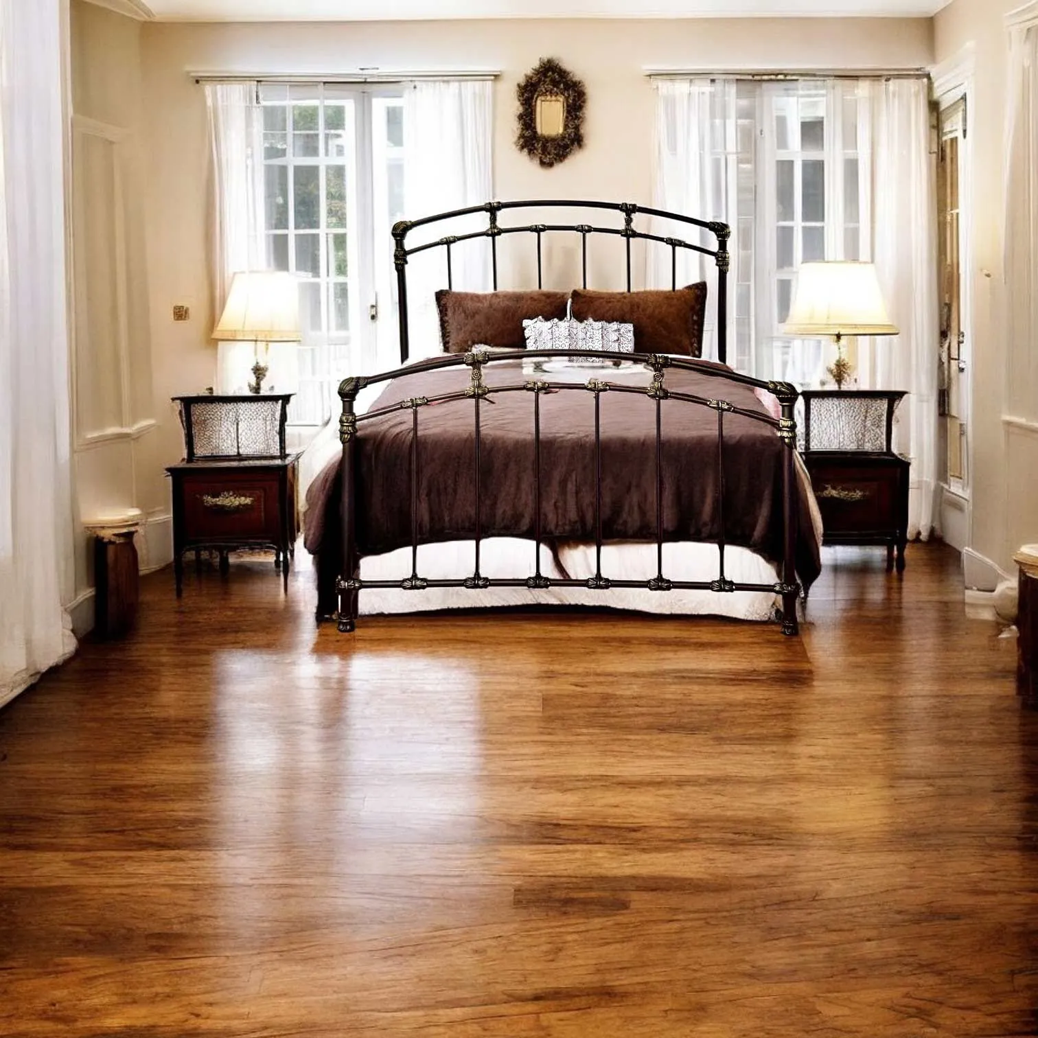 Aristella Iron Bed by Wesley Allen
