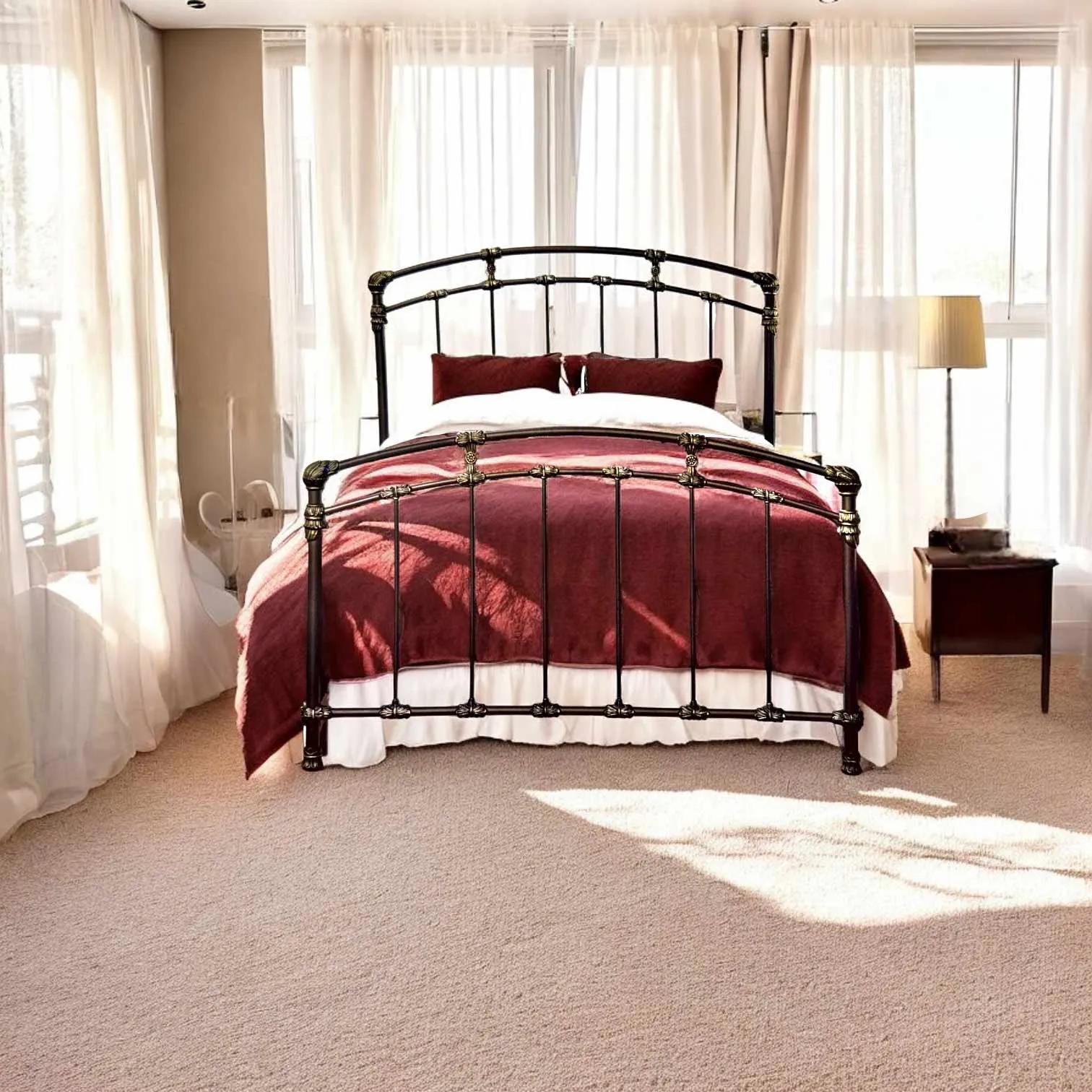 Aristella Iron Bed by Wesley Allen