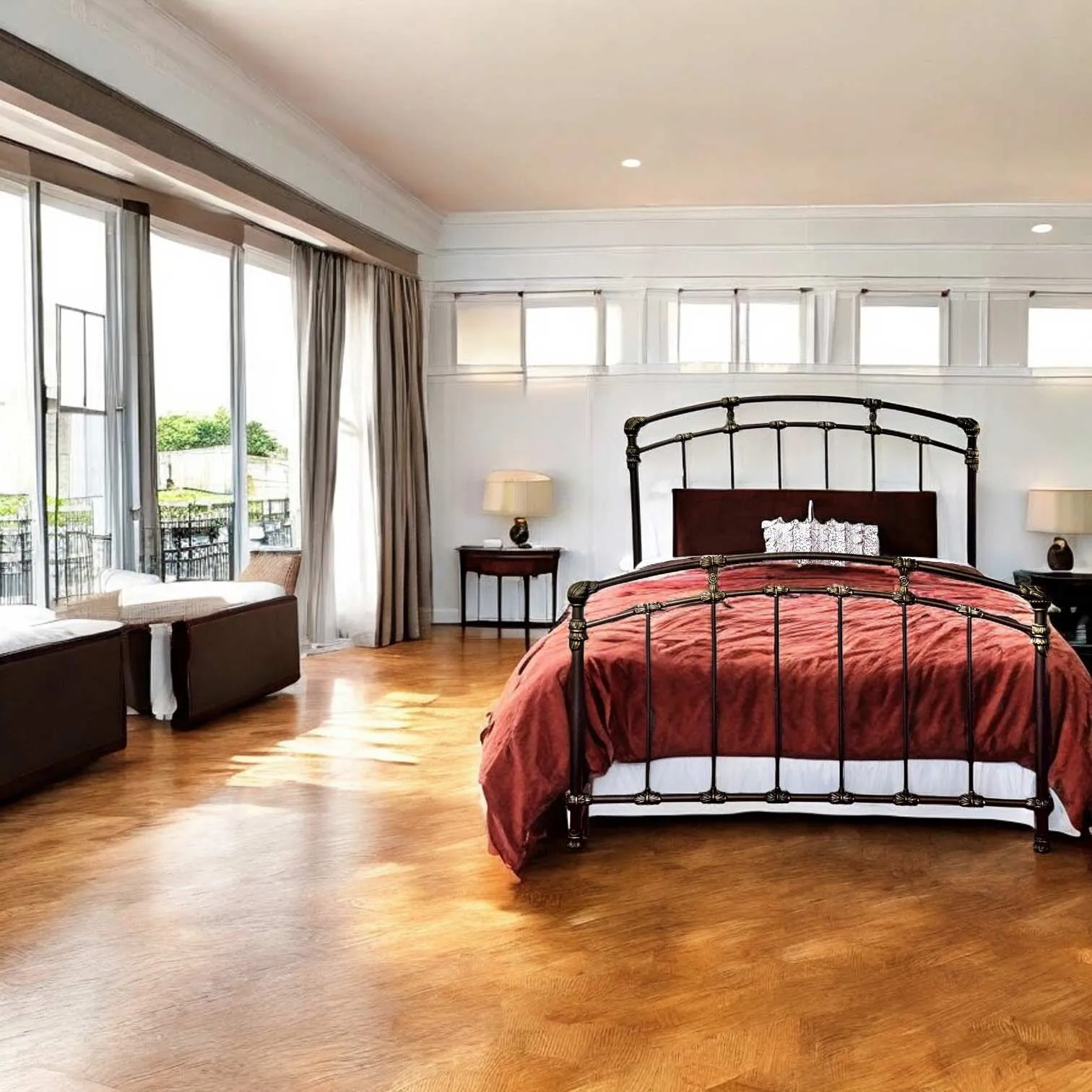 Aristella Iron Bed by Wesley Allen
