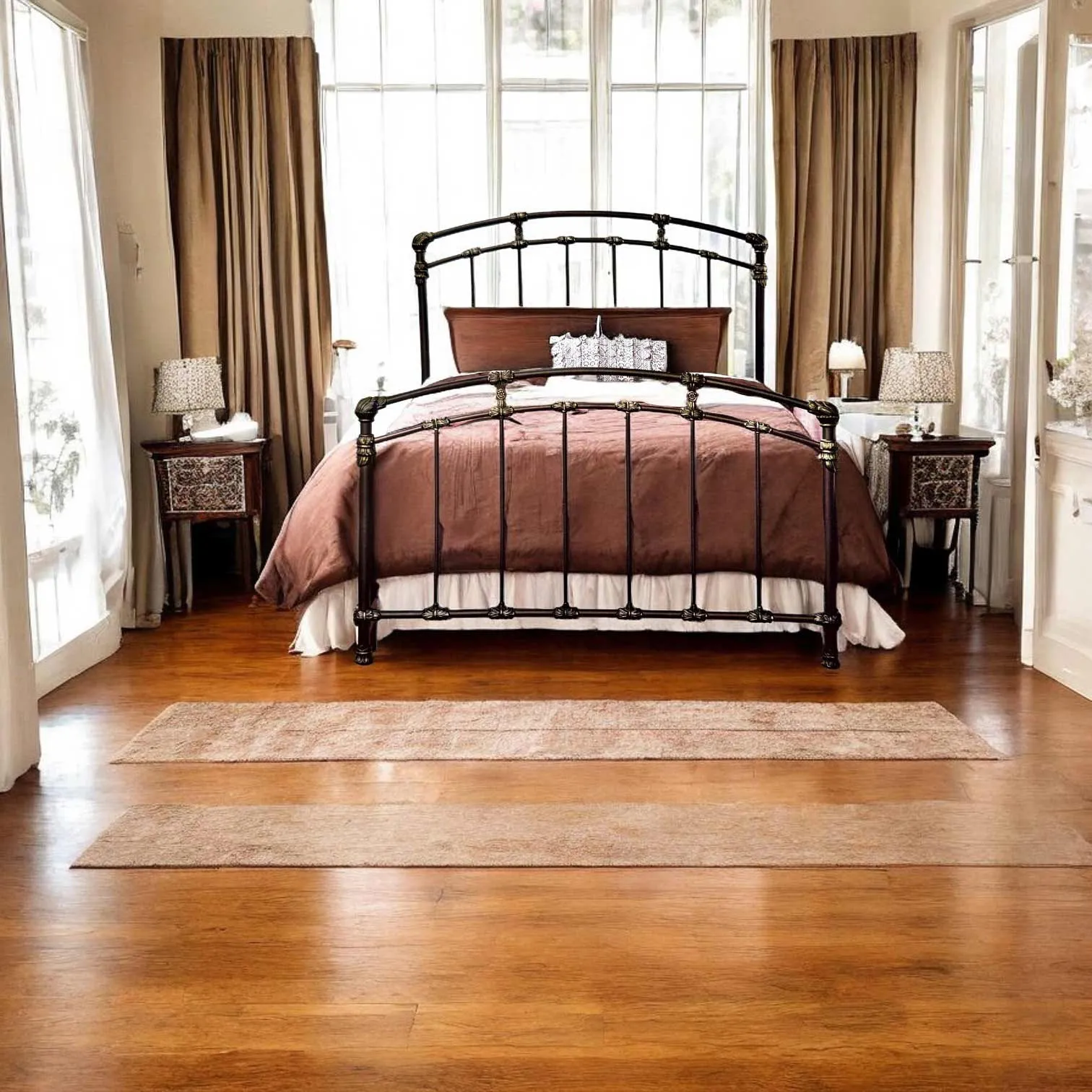 Aristella Iron Bed by Wesley Allen