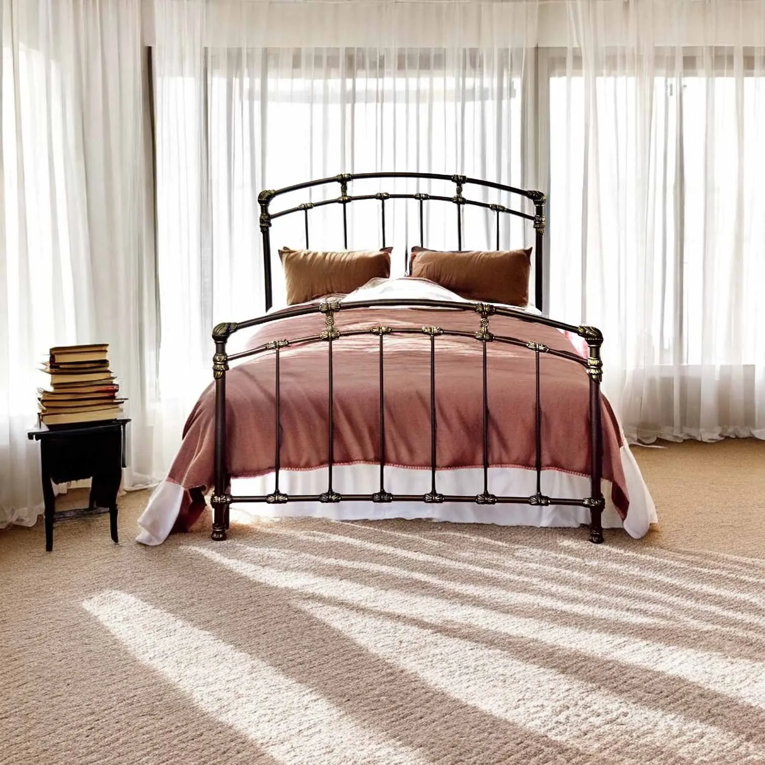 Aristella Iron Bed by Wesley Allen