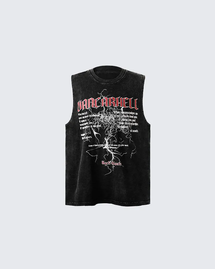 Artistic Ripped Hip-Hop Tank Top