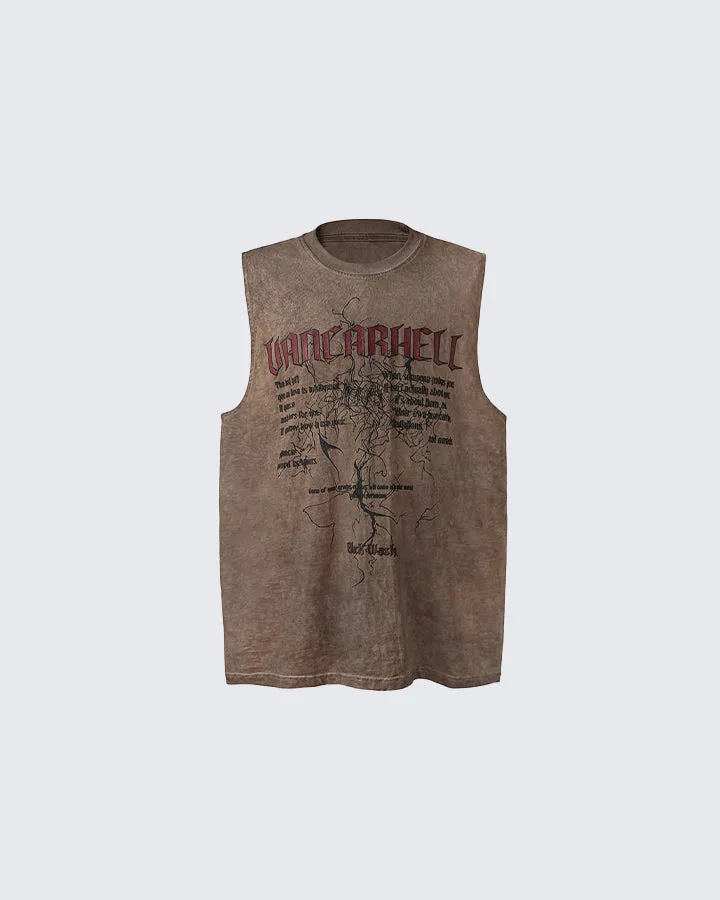 Artistic Ripped Hip-Hop Tank Top