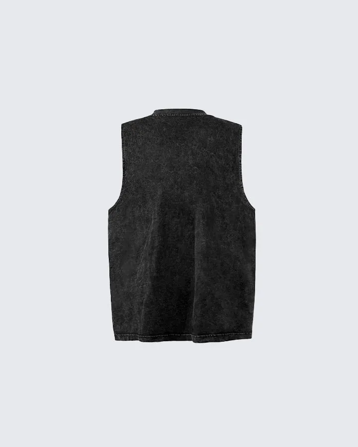 Artistic Ripped Hip-Hop Tank Top