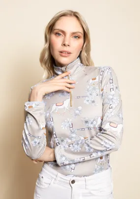 Aspen Medium-weight Q- Zip Clementine Taupe