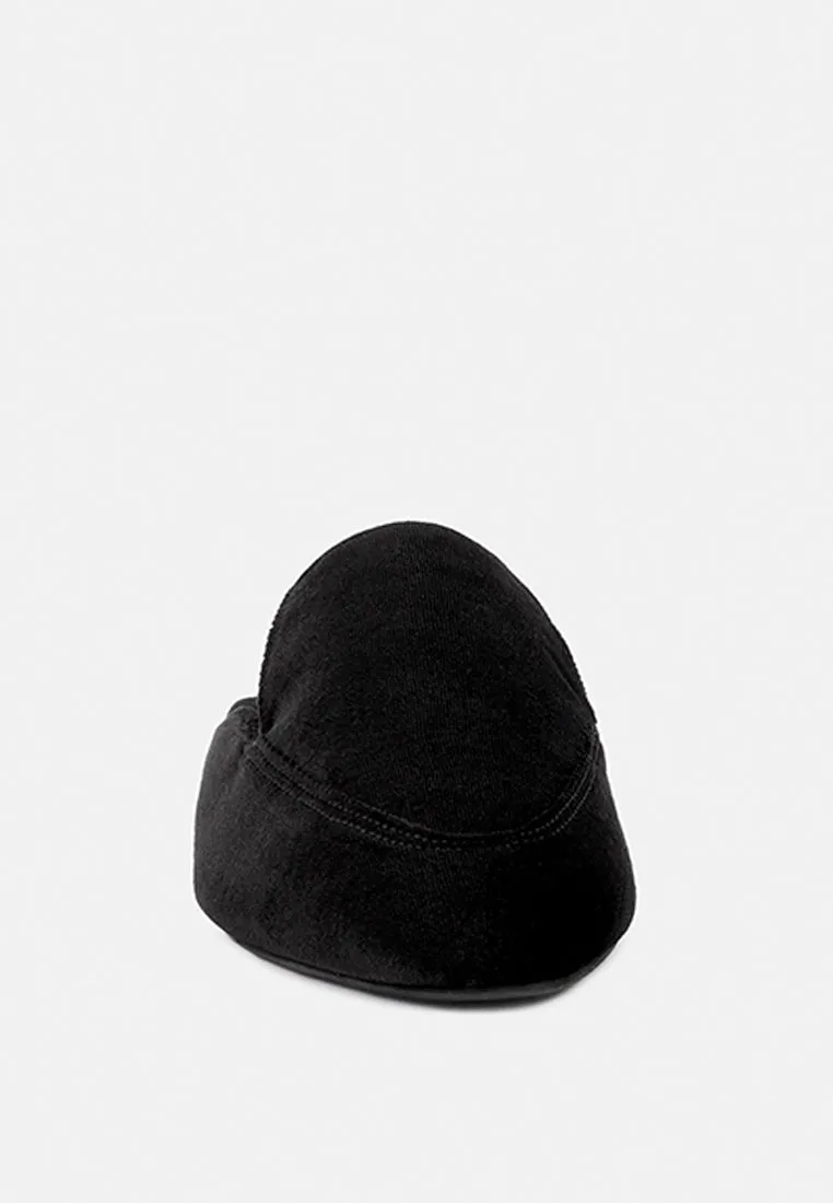 BATISTE Black Velvet Handcrafted Mules