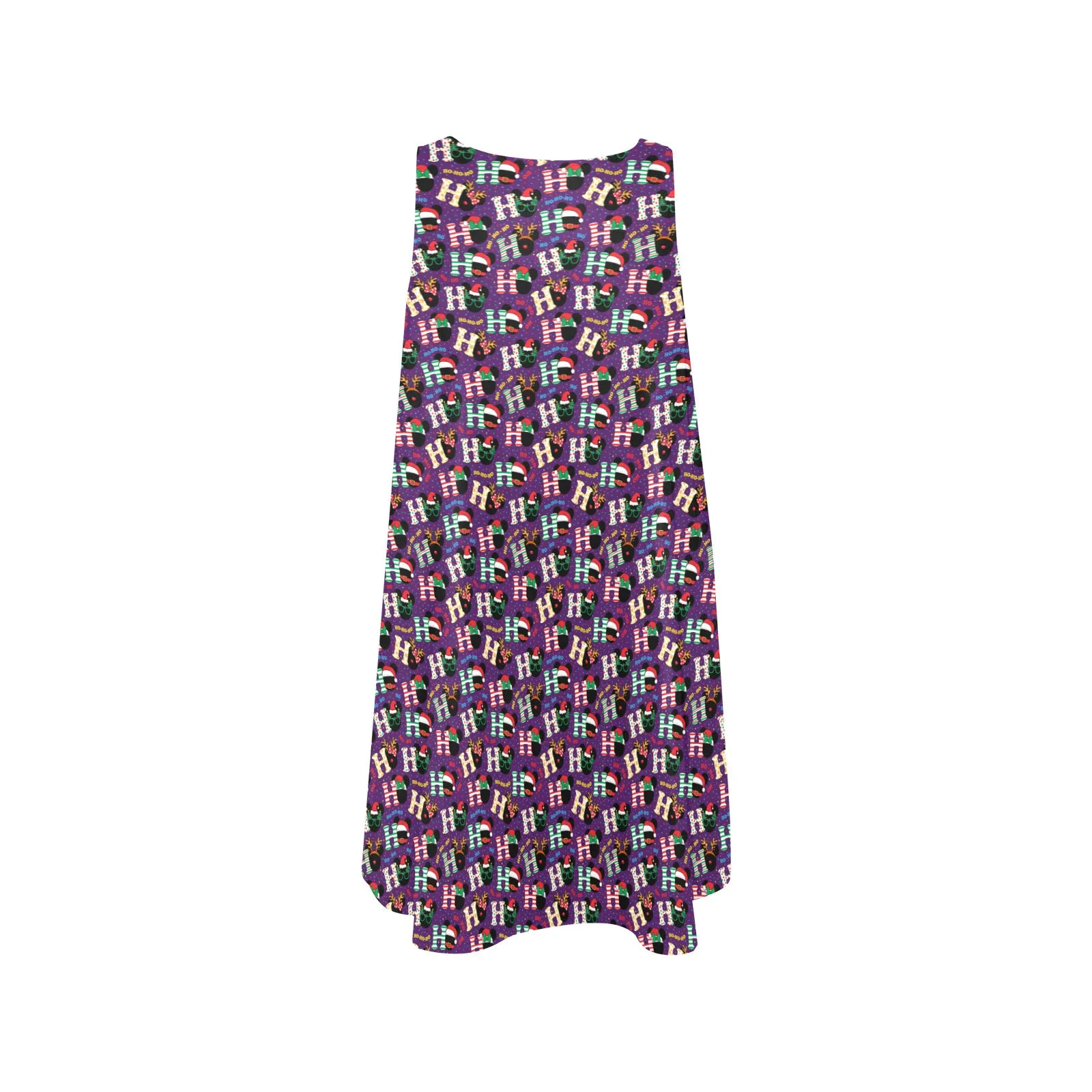 Christmas Ho Ho Sleeveless A-Line Pocket Dress