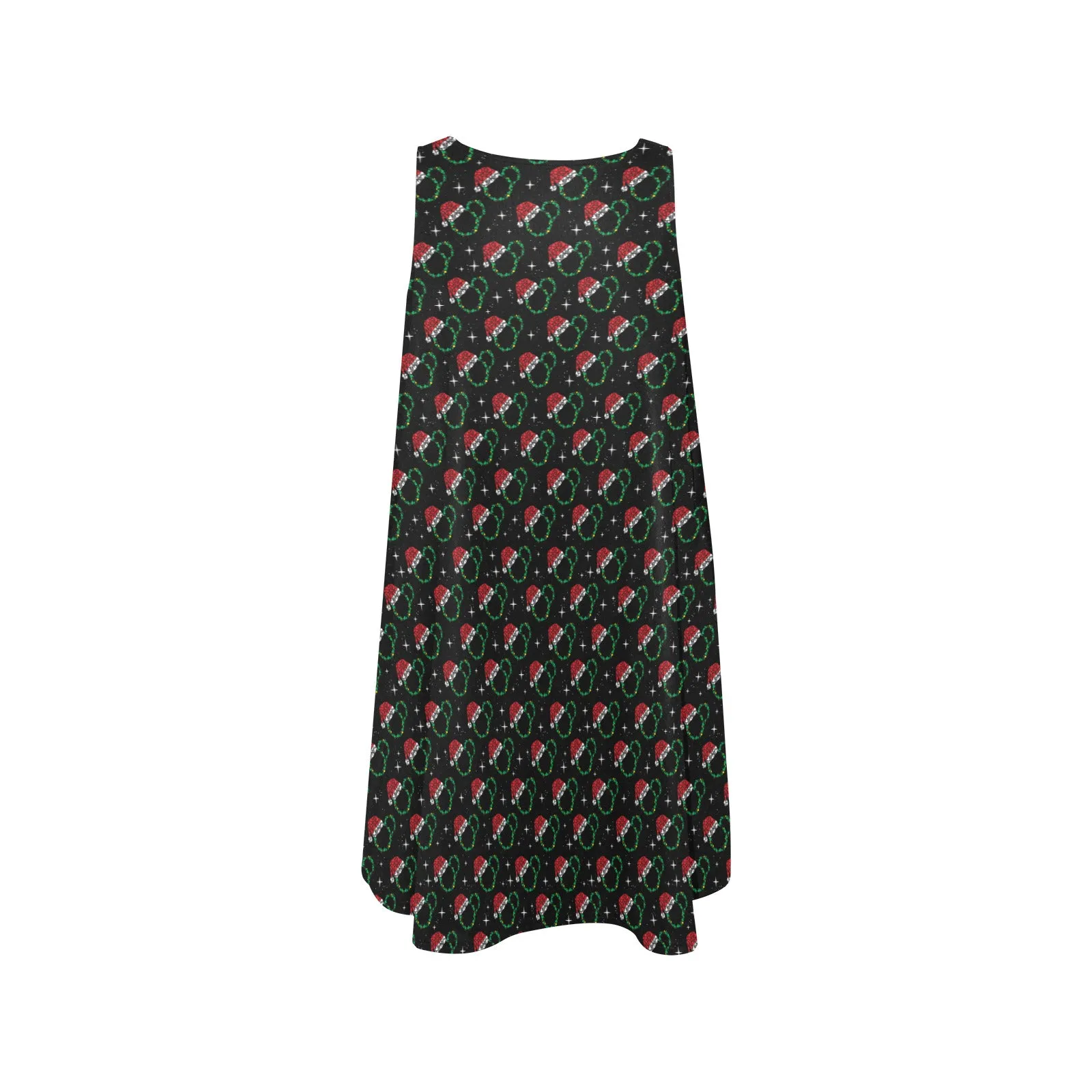 Christmas Sparkle Sleeveless A-Line Pocket Dress