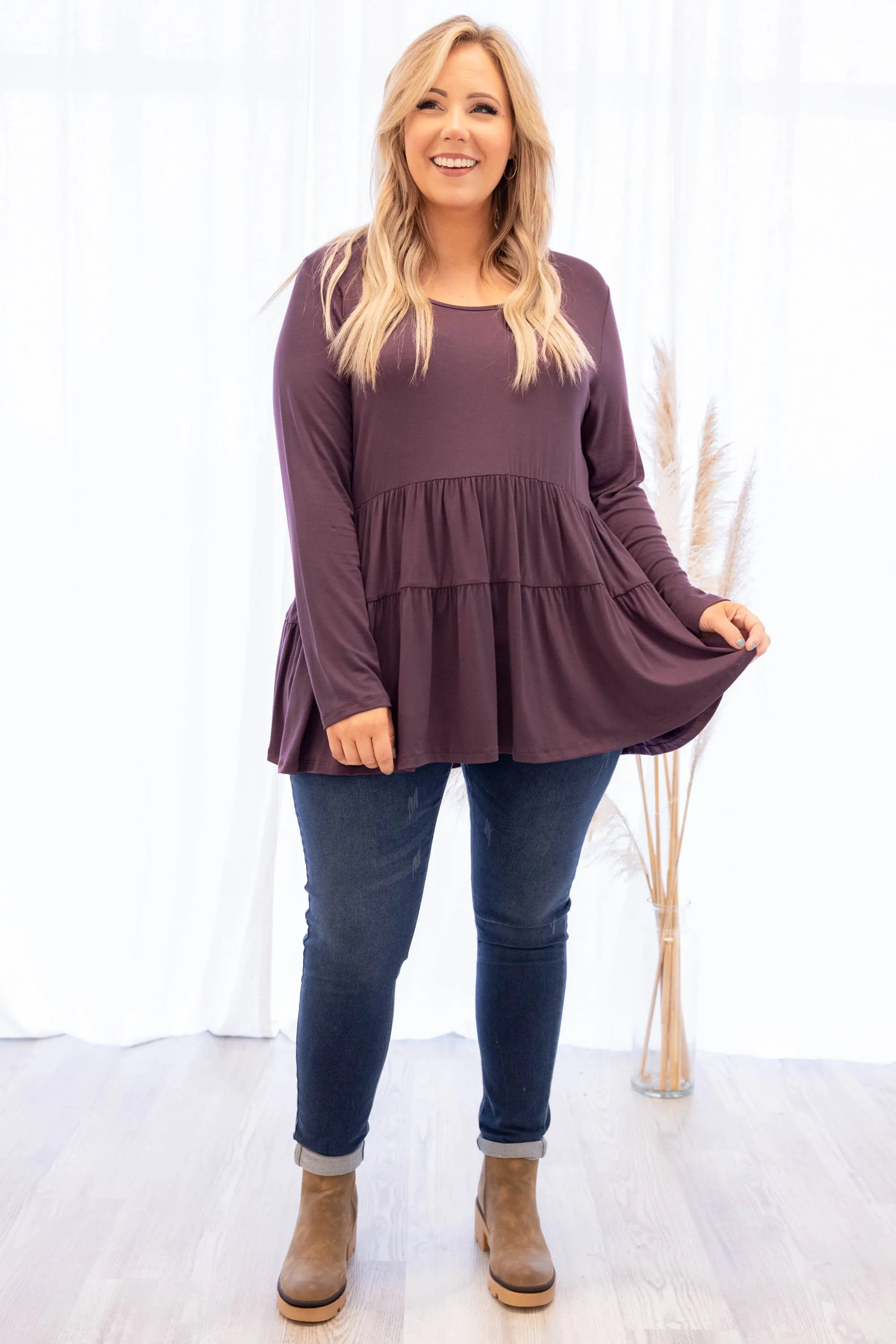 Closer To Me Top, Mulberry