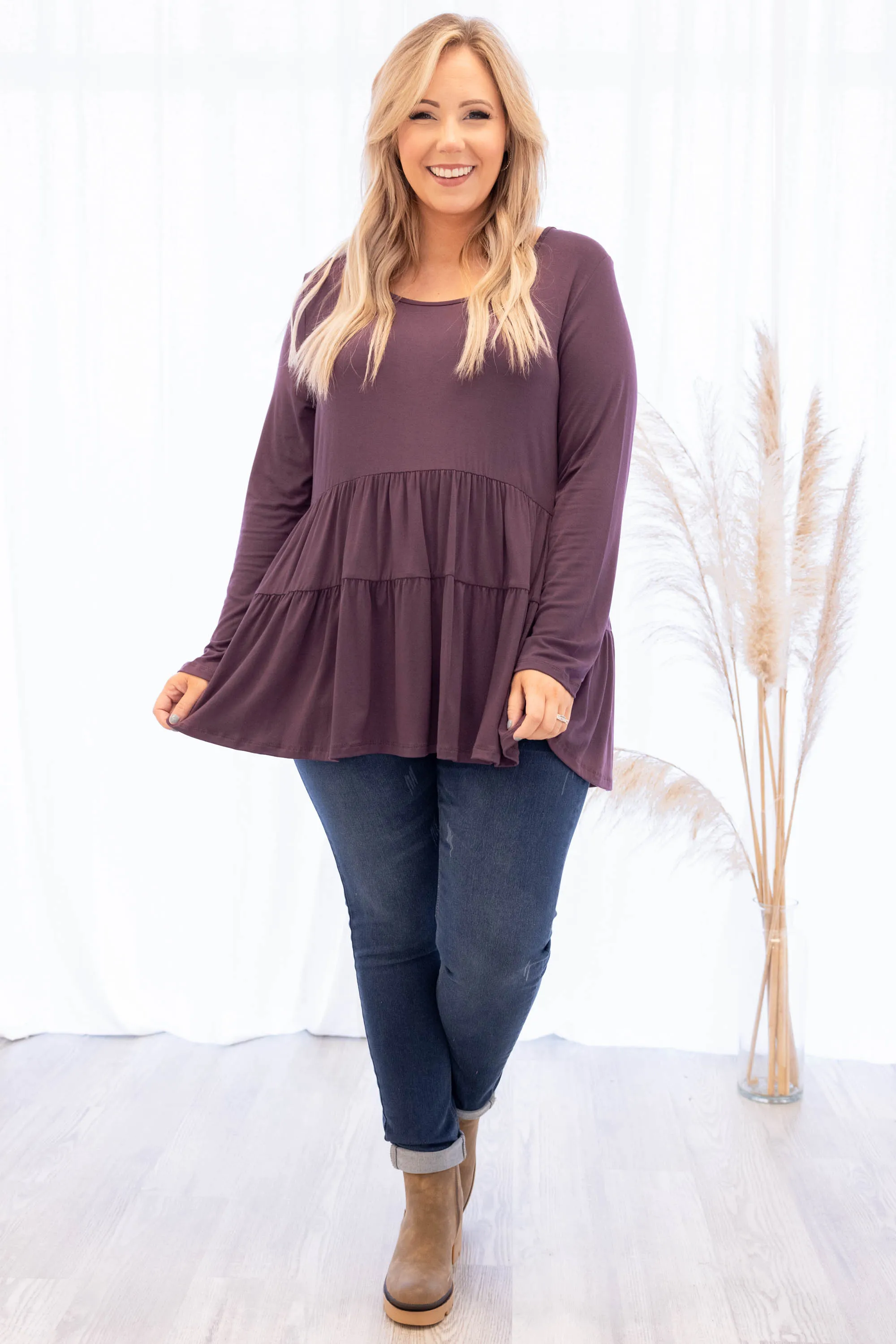 Closer To Me Top, Mulberry