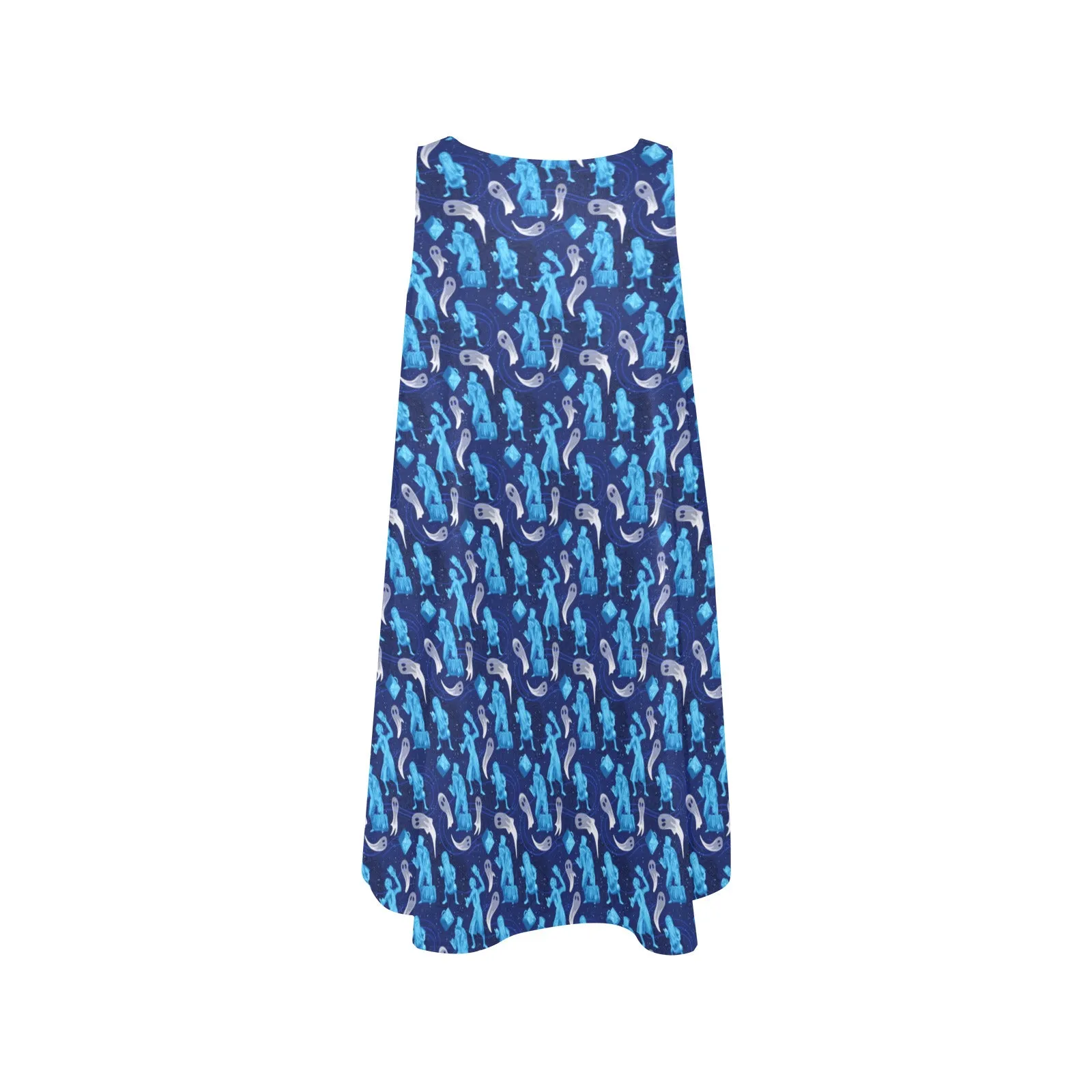 Disney Haunted Mansion Hitchhiking Ghosts Sleeveless A-Line Pocket Dress