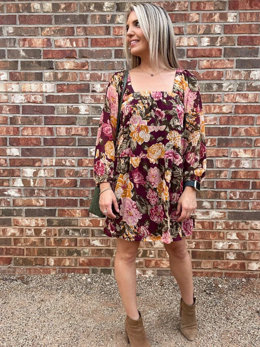 Fall in Love Floral Babydoll Dress