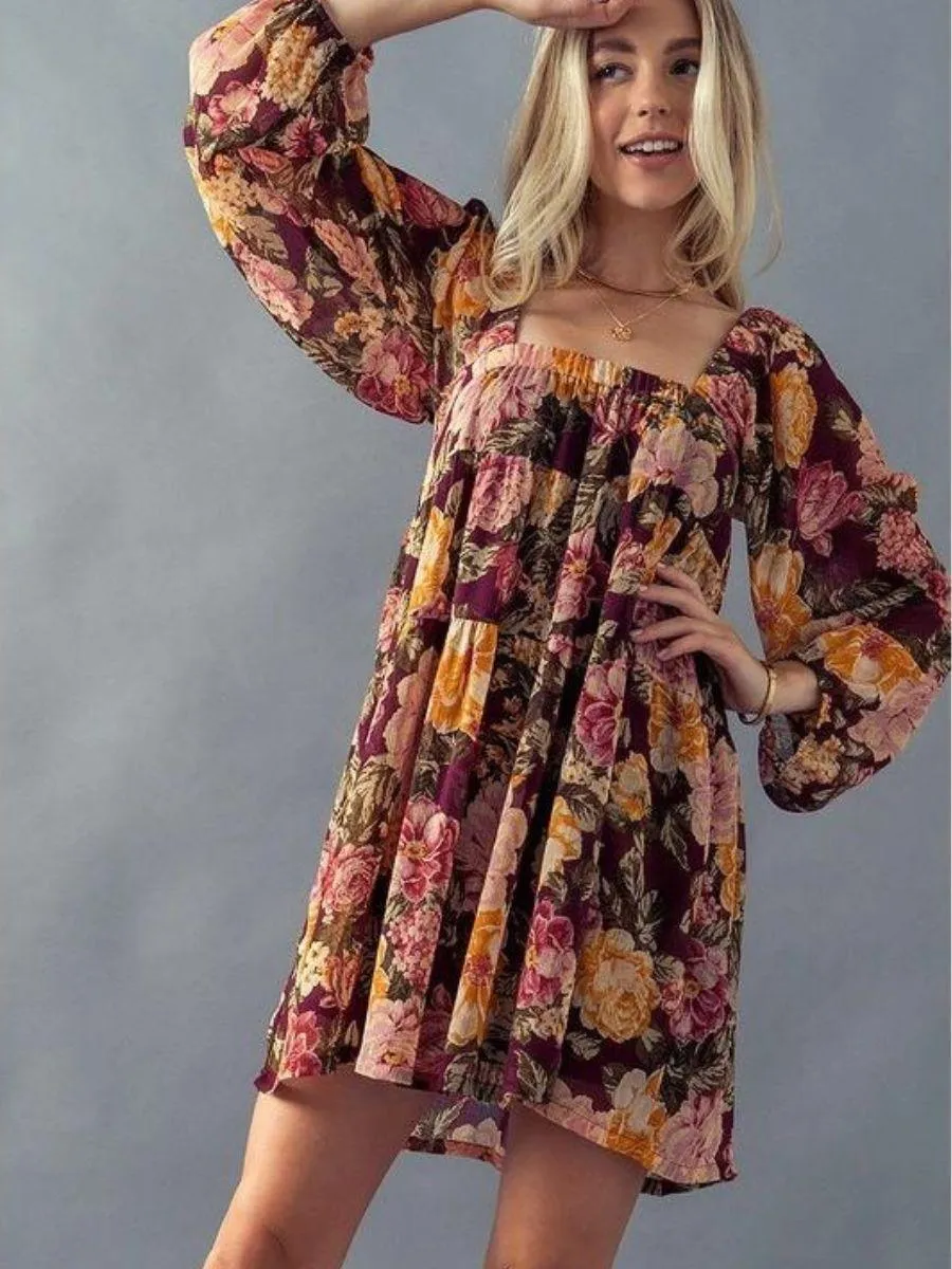 Fall in Love Floral Babydoll Dress