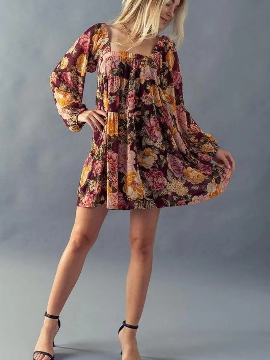 Fall in Love Floral Babydoll Dress
