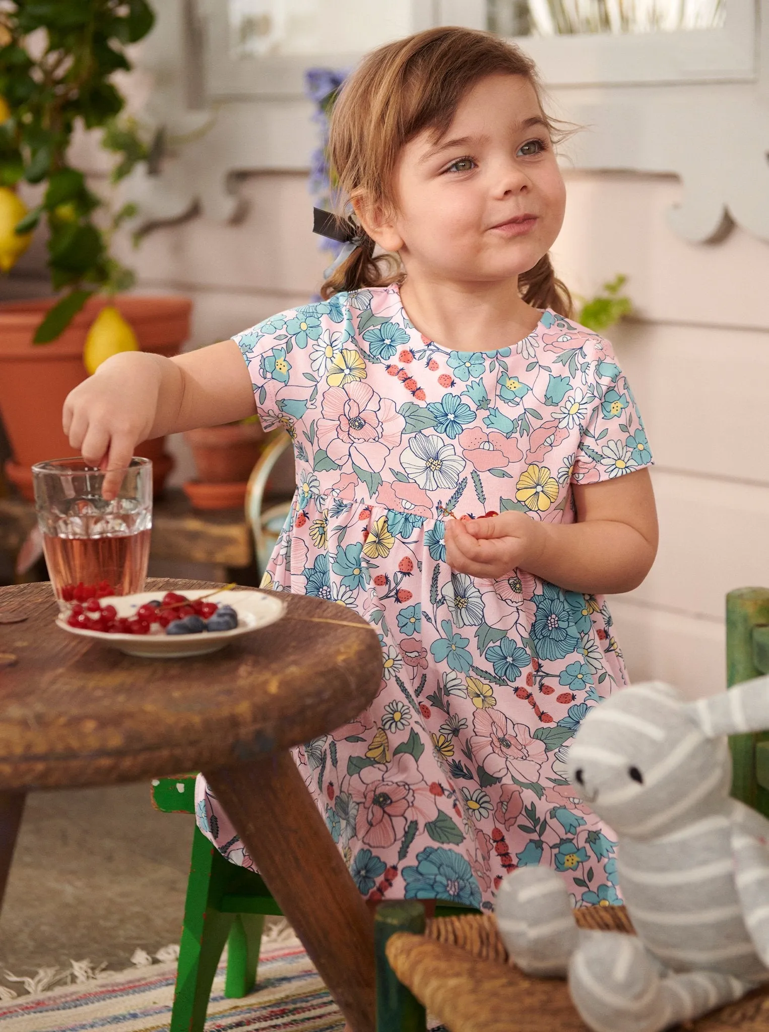 Flower Print Kids Dress