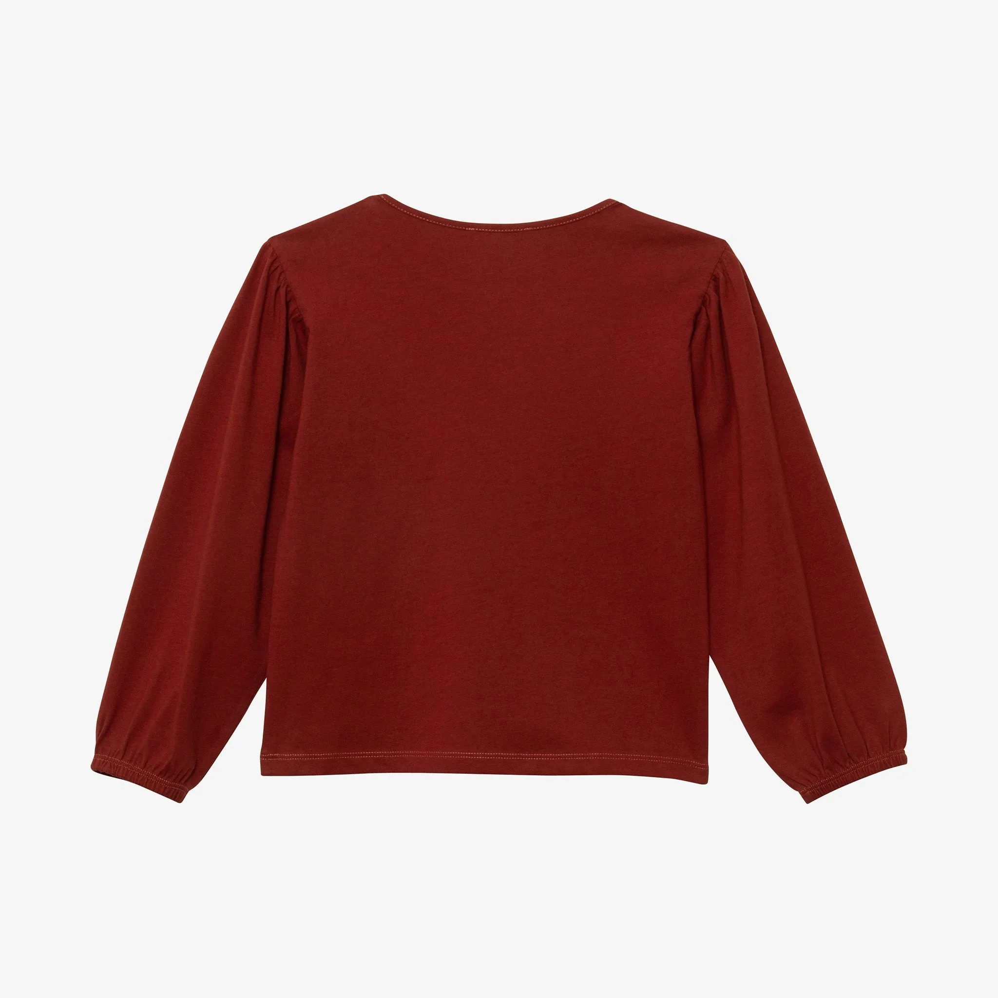 Girl brown long sleeve T-shirt