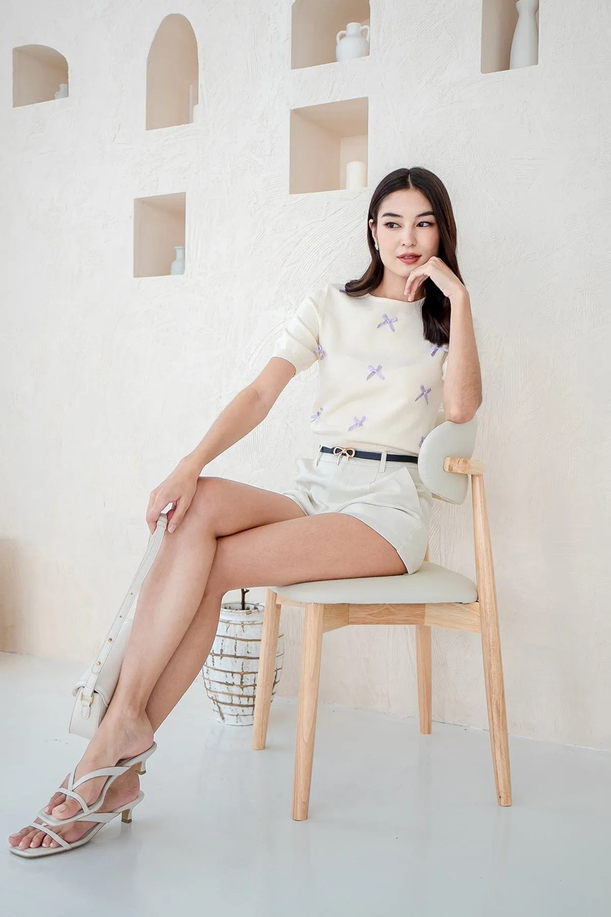 LES LEA KNIT TOP IN CREAM
