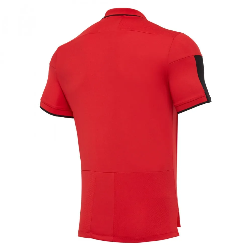 Macron Wales WRU 20/21 Mens Travel Player Tech Polo