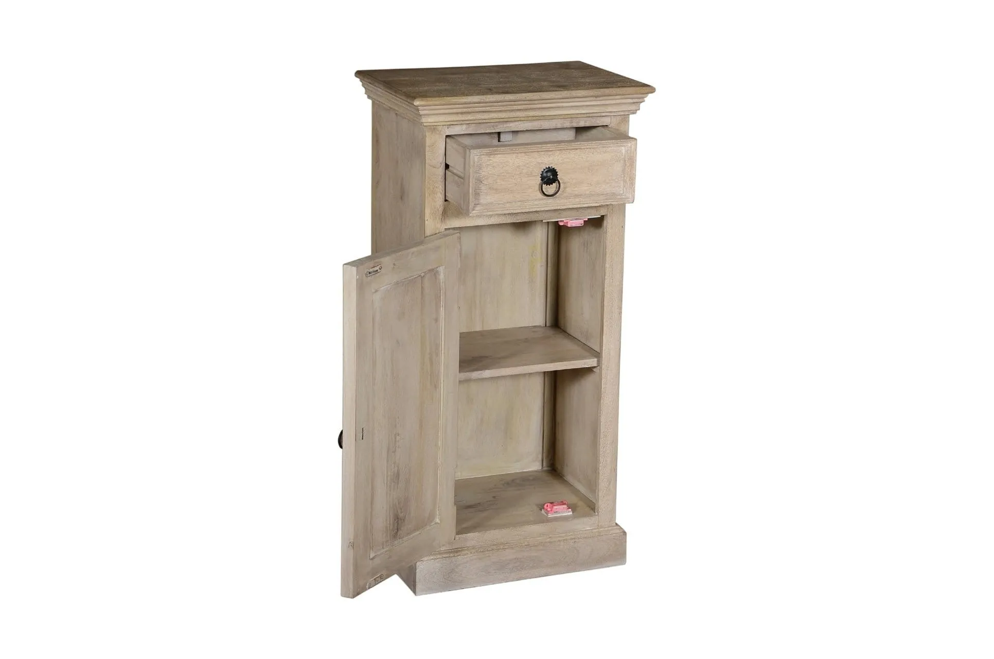 MADE TO ORDER Indian Mango Classic Wooden Bedside Table Natural