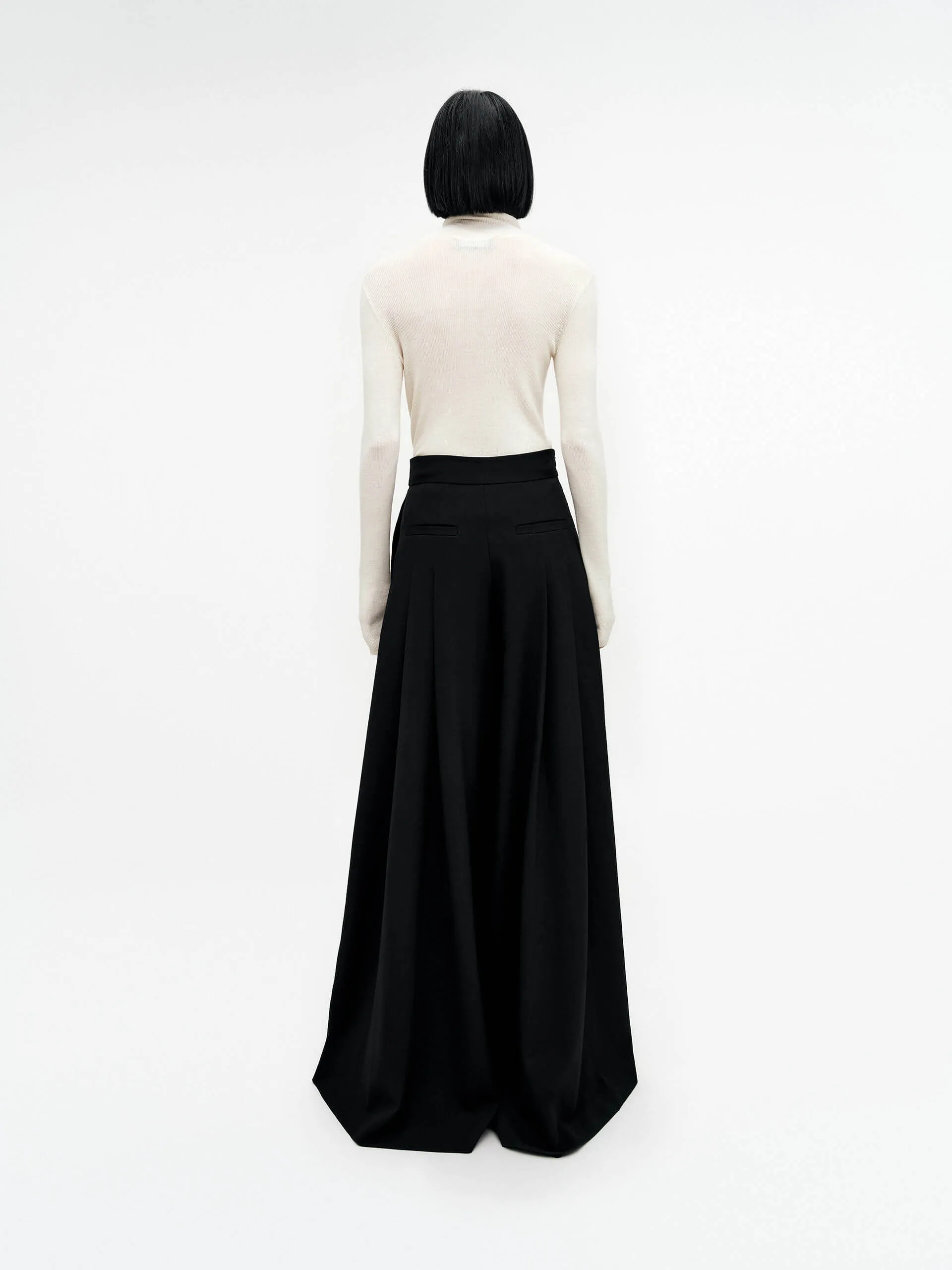 Merino Wool Turtleneck Top