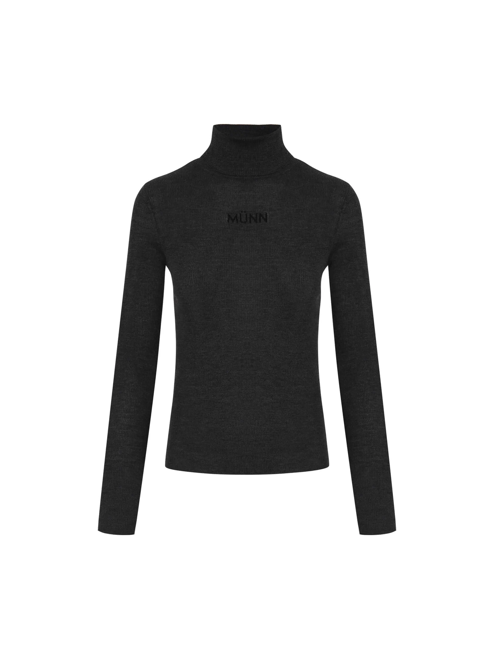 Merino Wool Turtleneck Top