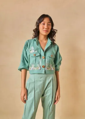 Ocean Oasis Handwoven Jacket