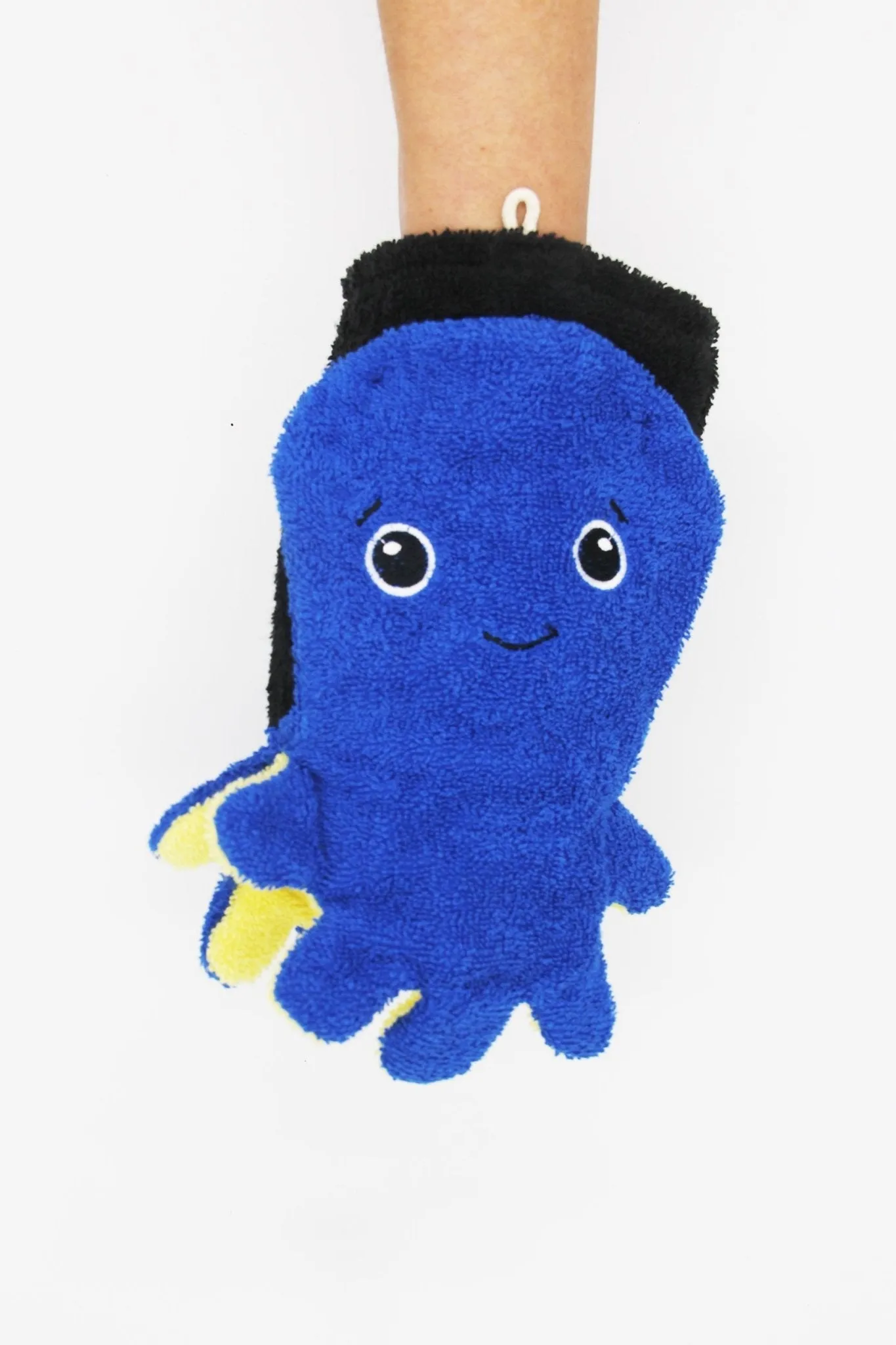 Organic Cotton Squid Washcloth Pupppet