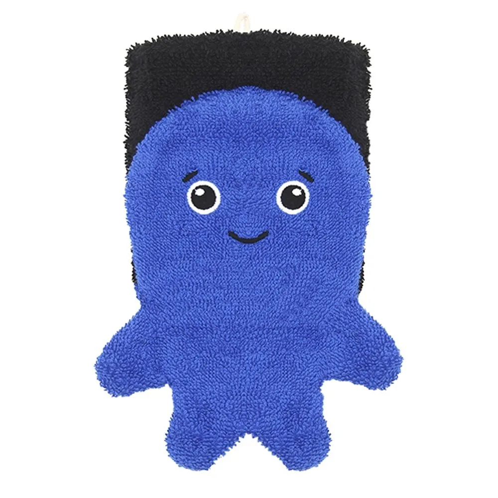 Organic Cotton Squid Washcloth Pupppet