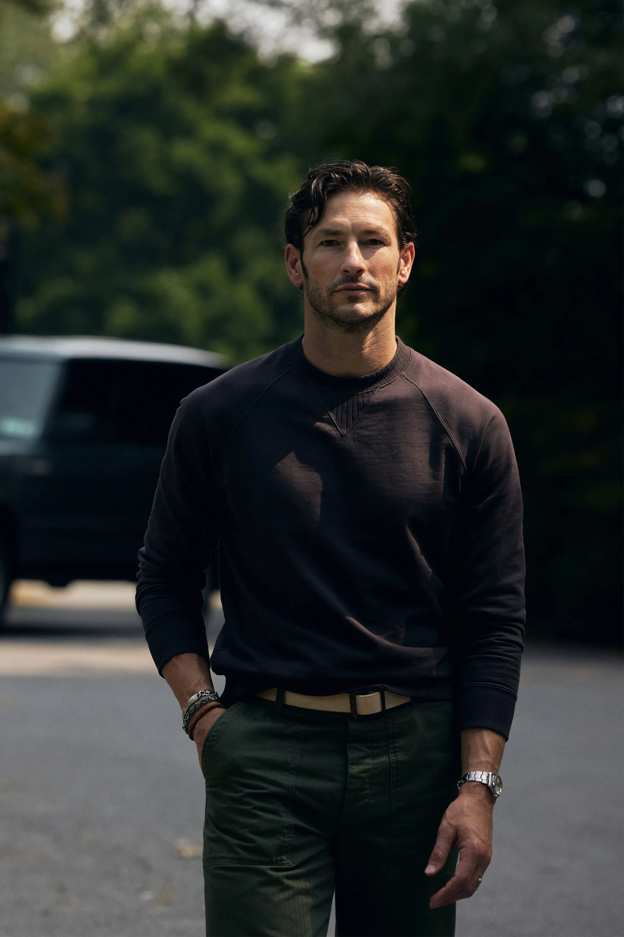 Raine French Terry Sweatshirt in Blackberry