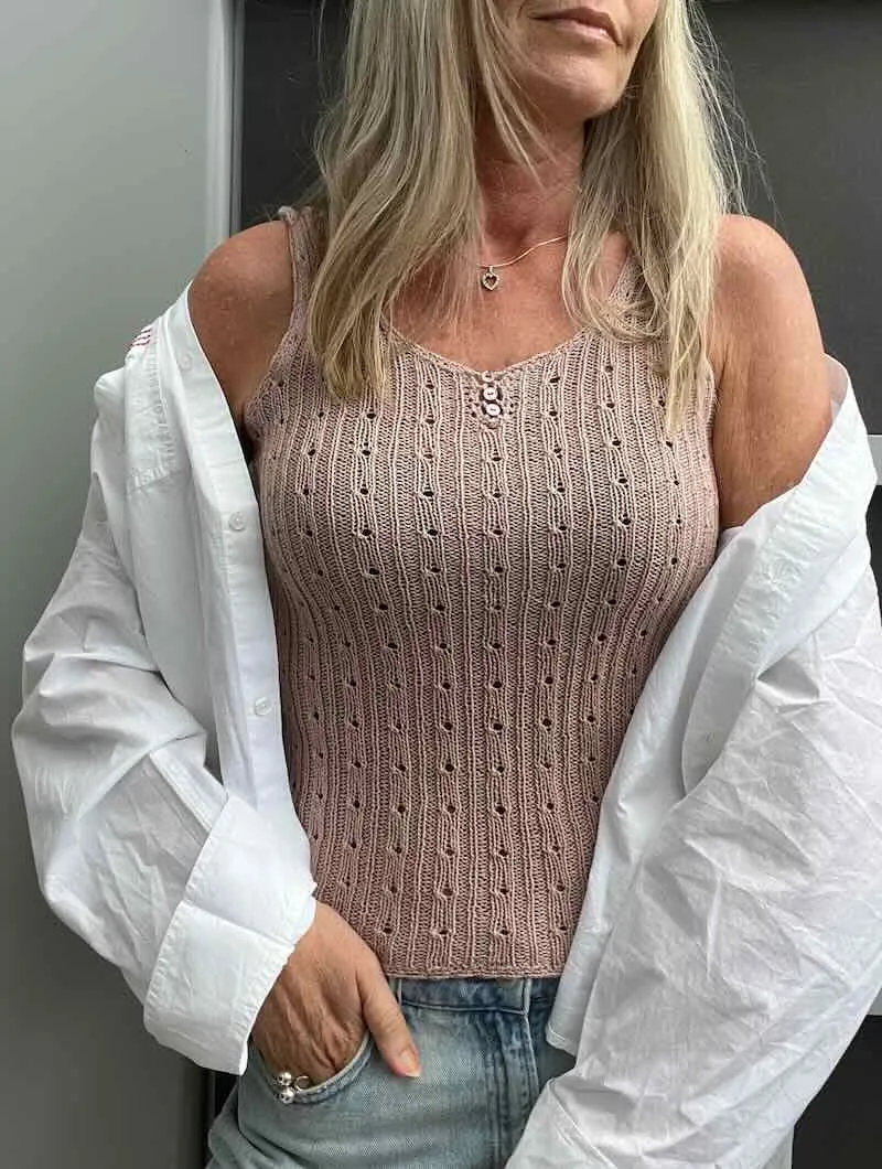 Rikke Summer Top by Rikke Jönsson, knitting pattern (UK, DE, SE, NO)