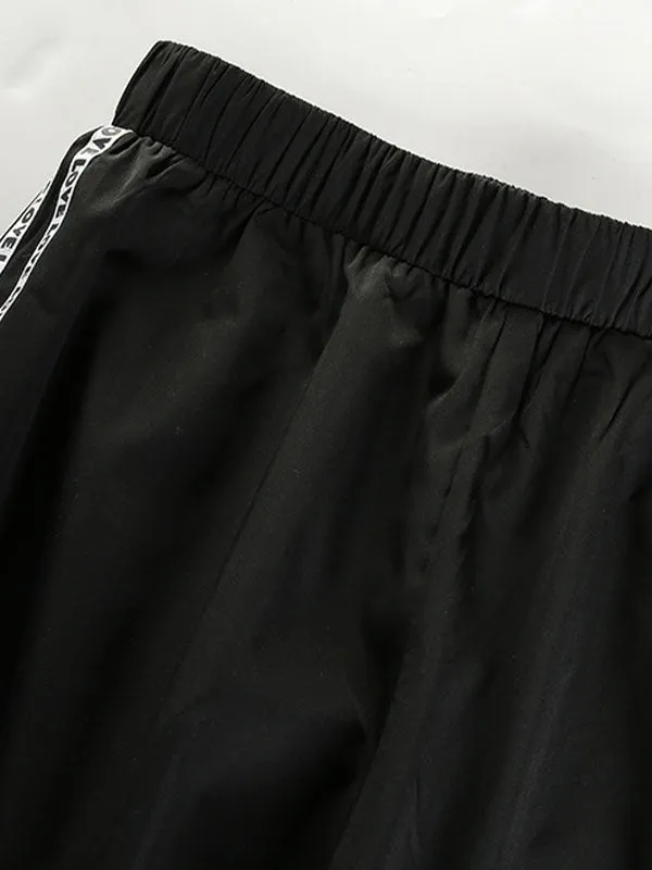 Side Letter Stripe Sweat Pants