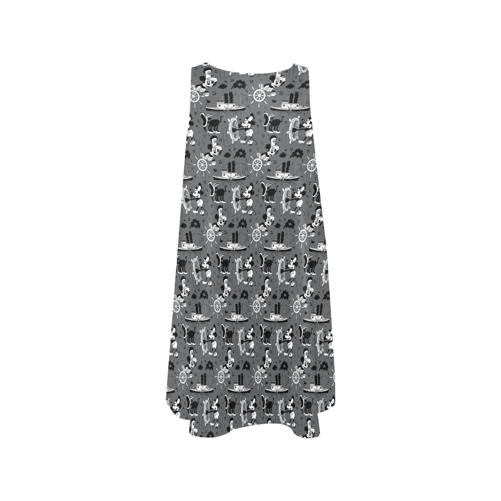 Steamboat Mickey Sleeveless A-Line Pocket Dress