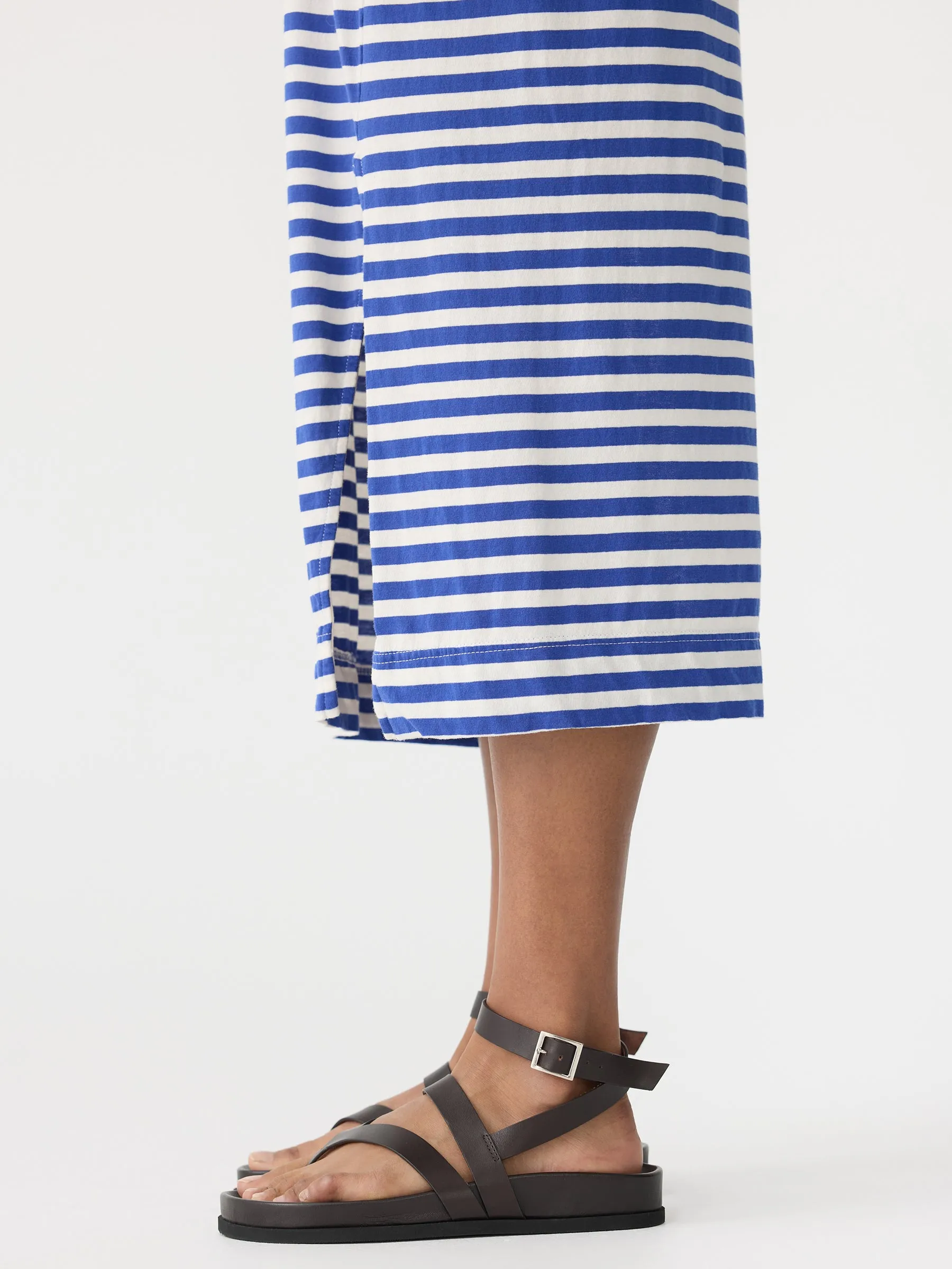 Stripe V Neck Jersey Slip Dress
