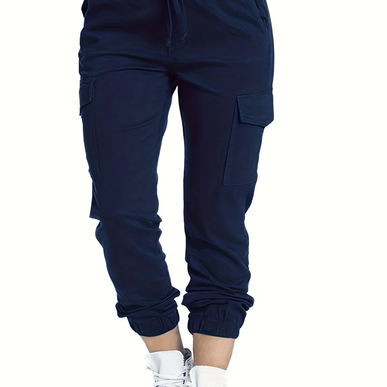 Stylish Y2K Drawstring Cargo Pants - Women's Casual Elastic Waist Long Length Pants with Multiple Pockets, Comfortable and Versatile - Perfect for Daily Wear and Outdoor Activities