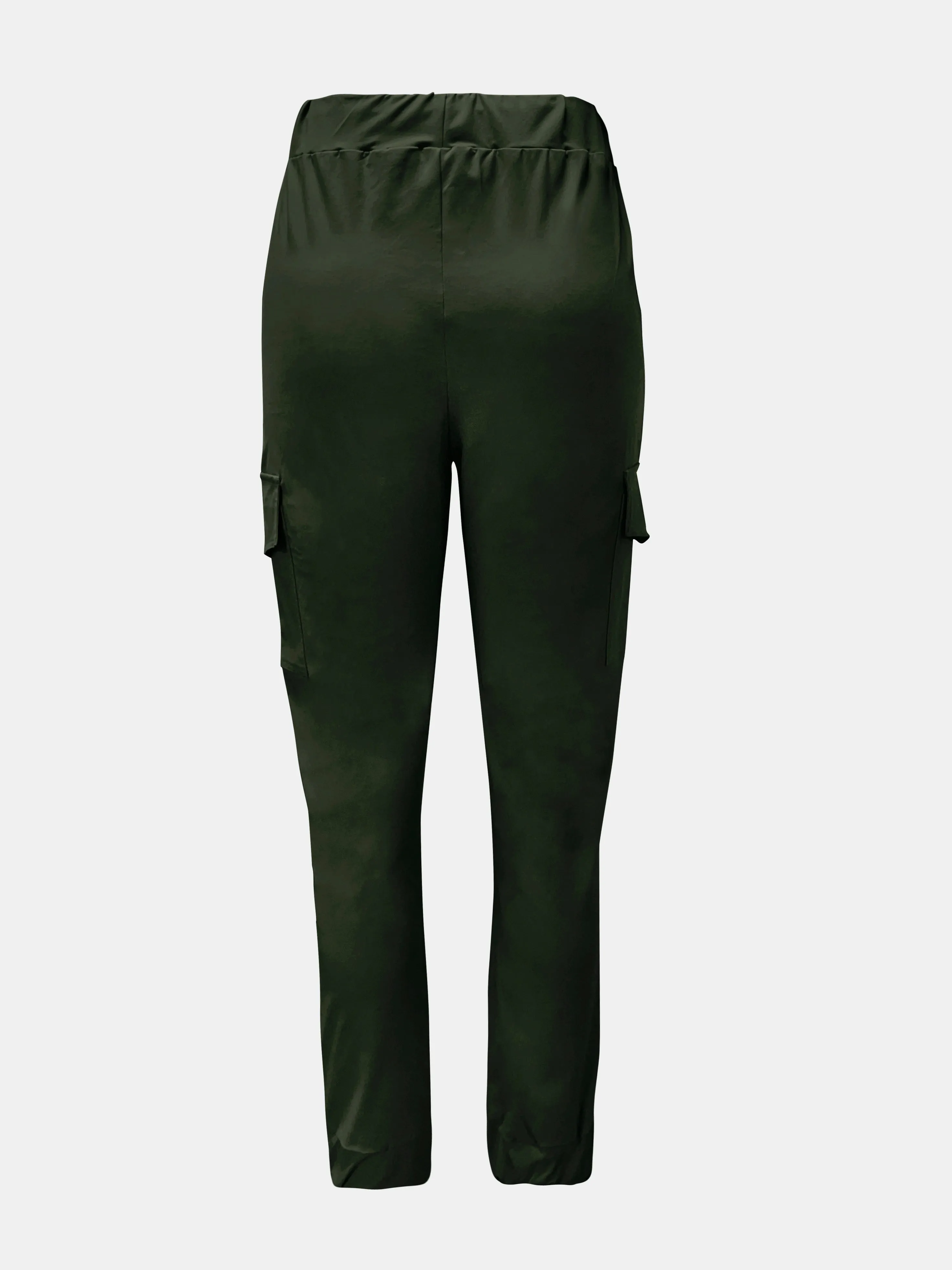 Stylish Y2K Drawstring Cargo Pants - Women's Casual Elastic Waist Long Length Pants with Multiple Pockets, Comfortable and Versatile - Perfect for Daily Wear and Outdoor Activities