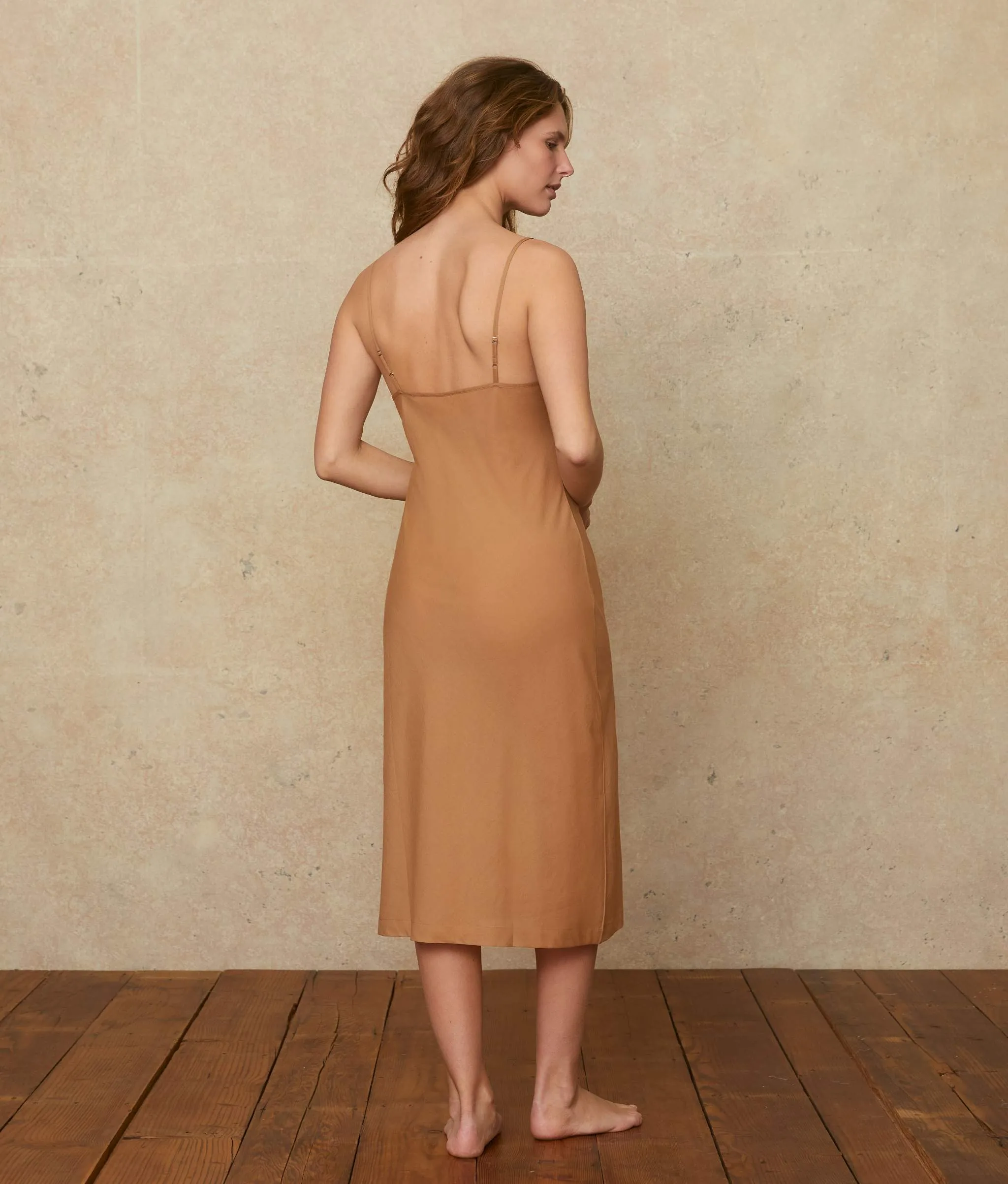 The Flora Slip (Long) | Caramel